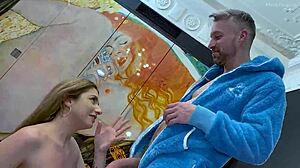 bts of cute czech teen anete jordan's funny casting fails before deepthroat swallow