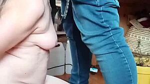 bound slave girl masturbates then sucks cock for uro submission