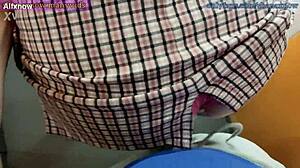 Amateur teen flashes braces in public elevator for deepthroat facial cumshot