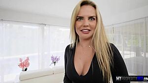 blake blossom teases open house - imagine her blonde curves sealing the deal!