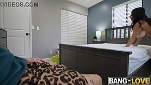 Petite maid melz strips naked cleans cock for extra cash pov taboo