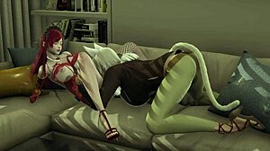 मश-ओकु टेन्सेई हिल्डा एन घिस्लेन फुटा क्रेजी बड़े चुचे और कमशॉट्स संग