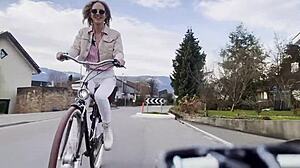 miss daisy diamond's biker ass worship tease on wheels sparks outdoor curiosity