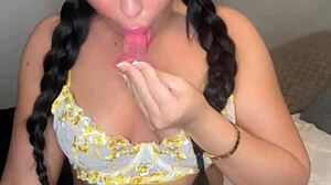 hey this slutty british girlfriend is so horny on webcam right