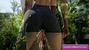 White brunette seduces ebony friend post-workout 💦 Whitney Wright Alexis Tae