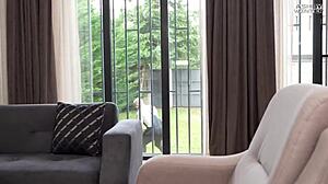 Gardener Looks Irresistible During Outdoor Temptation in the Garden