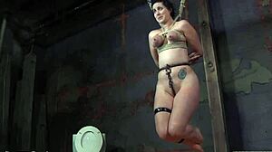 Whipping her sexy ass leads to bound wet pussy fucking