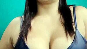 Girlfriend Eye Rolls in Orgasm Masturbating in College Dorm Room