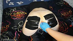 skinny teen shoves bottle deep in ass before hardcore fisting