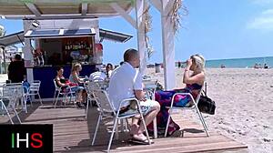 blonde milf glasses slut takes anal pounding outdoors