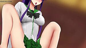 saeko busujima gets rough creampie pussy fuck in 4k deityhelles hentai parody 😈💦