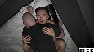 wanna pound tiny asian teen's tight pussy rough till creampie overflow?