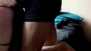 stepdad dp's submissive teen stepdaughter's asshole wide with two huge cucumbers while she screams