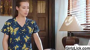 nurse seduces blonde patient into pussy licking scissoring frenzy