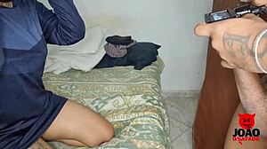 watch this young ebony lesbian give her pussy to skinny black guy