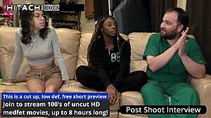 giggles strips backstage, toys her shaved pussy to loud moans