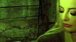 Busty lesbian slave groped hard by mistress