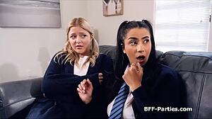 hey bianca's busty gfs milk my bfs monster cock together?