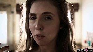 He pounds her big tits jiggling as she takes every bent over doggystyle creampie drop then plays with the warm cum oozing from her taboo teen pussy feeling pure bliss and naughty satisfaction.