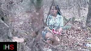 Blonde Slut's Anus Pounded Hard In Woods Car Ride