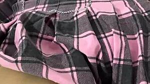 college teen in miniskirt begs master for anal ride on perfect tits 😍 homemade outdoor slut action 🔥