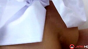 japanese nurse chihiro akino sucks patient cock then rides hard uncensored