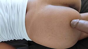 hot wife arches her ass for hubby sex in mother-in-law's living room