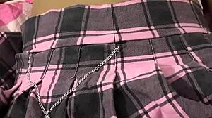 college teen in miniskirt begs master for anal ride on perfect tits 😍 homemade outdoor slut action 🔥