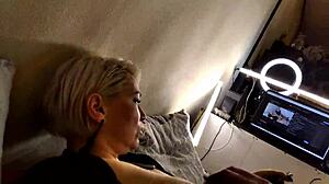 come on bitch pull those huge puffy nipples while i fuck your milf cunt for the guys!