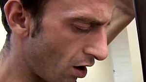 Skinny Milf Magda's Heels-Up Anal in Bathroom Toilet