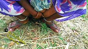 indian couple pounds hard in forest outdoors!