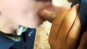 Risky public rough ride for 18yo natural tits teen