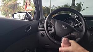 Masturbating Risky On Pretty Girl Beach Sidewalk