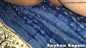 Indian friend's mom forces wild fingering creampie fuck session