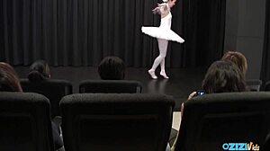 asian ballerina dances nude outdoors ripping clothes showing puffy nipples proudly