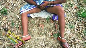 indian couple pounds hard in forest outdoors!