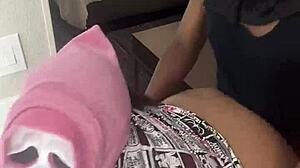 Halloween Party Break For Ebony Milf Creampie Fuck