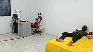 step sister watches him stroke his cock while she sits close