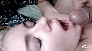 STEPDAUGHTER SWALLOWS EVERY DROP CLOSE UP SLOW MOTION CUMSHOT TWICE FOUR TIMES