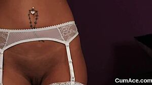 Nasty Peach Sucks Cocks Swaps Cum In Wild Bukkake Facial!