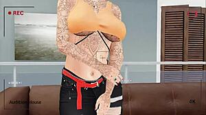 big tits babe auditions with monster cock creampie swallow