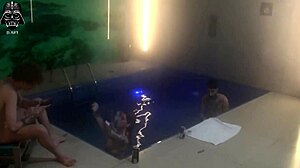 friends share intriguing threesome at motel pool part 1