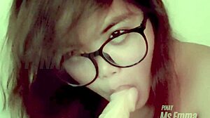 Amateur Filipina Ms Emma Deepthroats Huge Dildo Solo Craving Real Cock