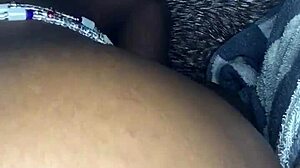 Fan-sent bottle ride fists pussy to squirting cum explosion