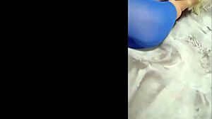 Sexy PANTYHOSE BLUE HIGH HEELS make you throb!