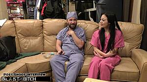 blaire celeste's mouth blasted with huge cum load backstage