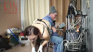 Naked Maid Punished Fucked by Boss Engineer