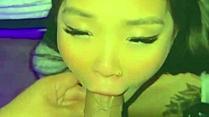 Watch This Crazy Asian Slut Gagging on Monster Cock in Backroom POV Missionary Fuck!
