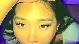 Watch This Crazy Asian Slut Gagging on Monster Cock in Backroom POV Missionary Fuck!