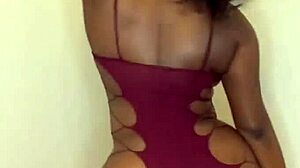 darkchocolatebarbie shakes ebony huge ass cheeks teasing big black cock worship